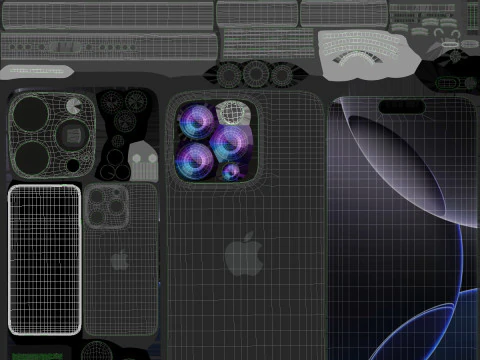 Apple iPhone 16 pro black 3D Model