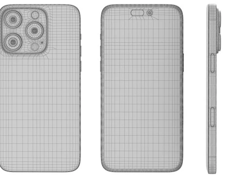 Apple iPhone 16 pro black 3D Model