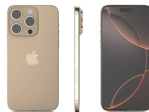 Apple iphone 16 pro desert 3D Model