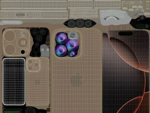 Apple iphone 16 pro desert 3D Model
