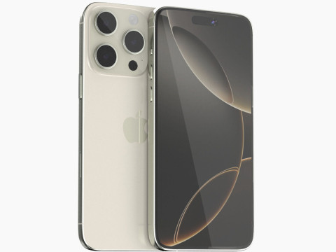 Apple iphone 16 pro Natural titanium 3D Model
