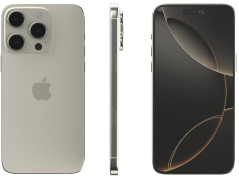 Apple iphone 16 pro Natural titanium 3D Model