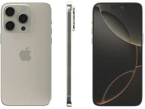 Apple iphone 16 pro Natural titanium 3D Model