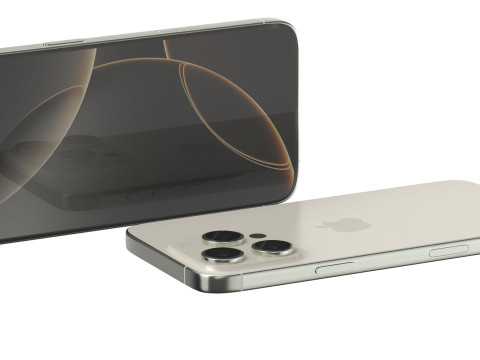 Apple iphone 16 pro Natural titanium 3D Model