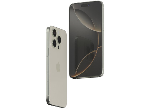 Apple iphone 16 pro Natural titanium 3D Model