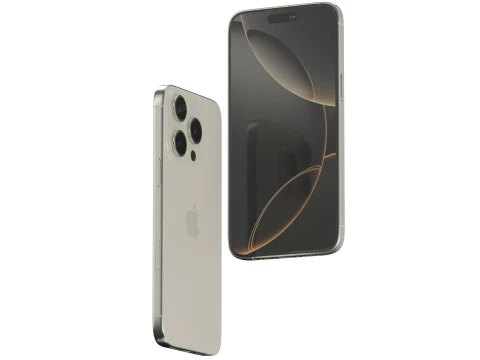 Apple iphone 16 pro Natural titanium 3D Model