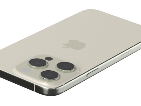 Apple iphone 16 pro Natural titanium 3D Model