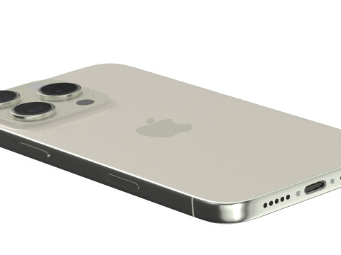 Apple iphone 16 pro Natural titanium 3D Model