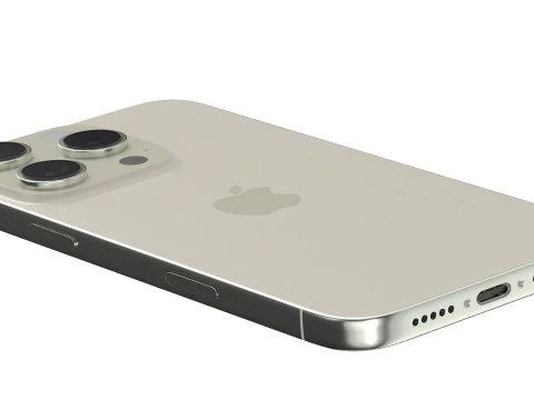 Apple iphone 16 pro Natural titanium 3D Model