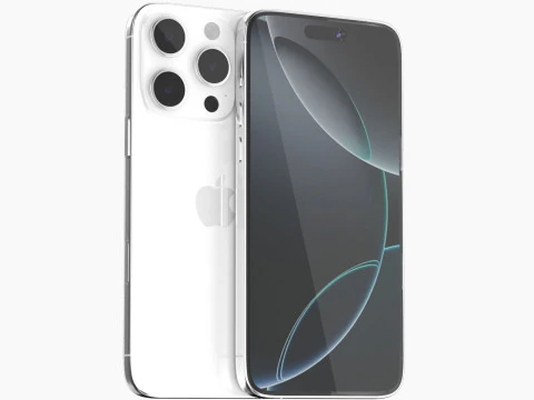 Apple iPhone 16 pro branco Modelo 3D