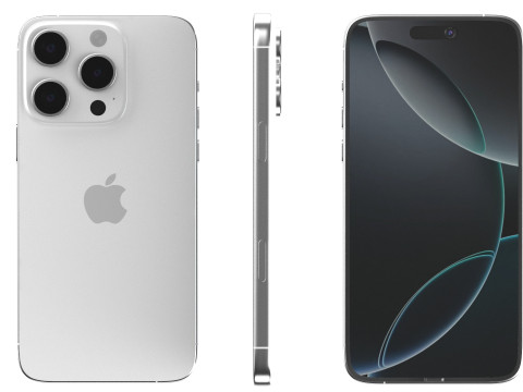 Apple iPhone 16 pro white Modello 3D
