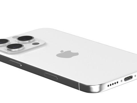 Apple iPhone 16 pro white Modello 3D