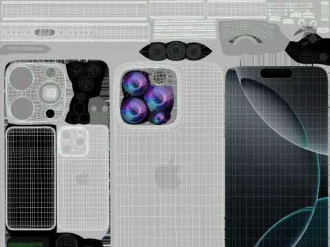 Apple iPhone 16 pro white 3D Model