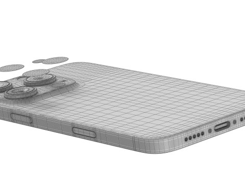 Apple iPhone 16 pro white Modello 3D