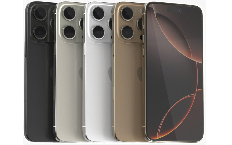 Apple iPhone 16 pro All colors 3D मॉडल .c4d .max .obj .3ds .fbx .stl .blend 