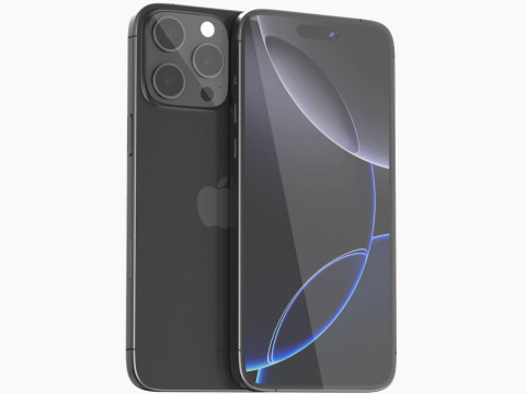 Apple iPhone 16 pro black 3D Model