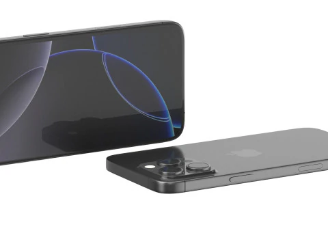 Apple iPhone 16 pro black 3D Model