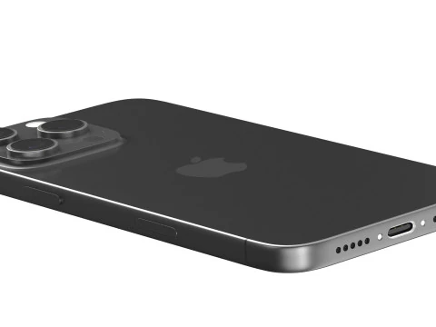 Apple iPhone 16 pro black 3D Model