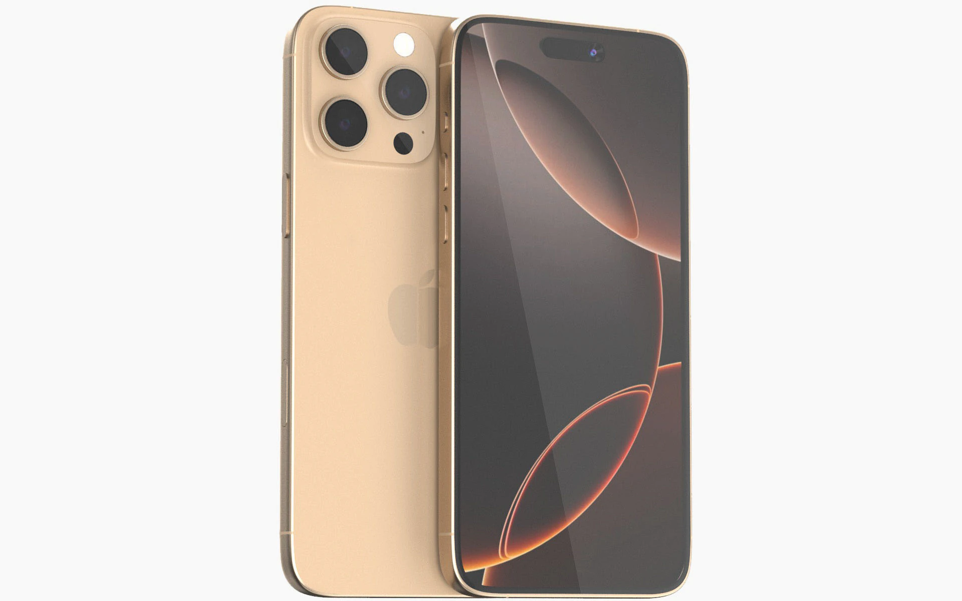 Apple iphone 16 pro max Desert 3D Model .c4d .max .obj .3ds .fbx .stl .blend