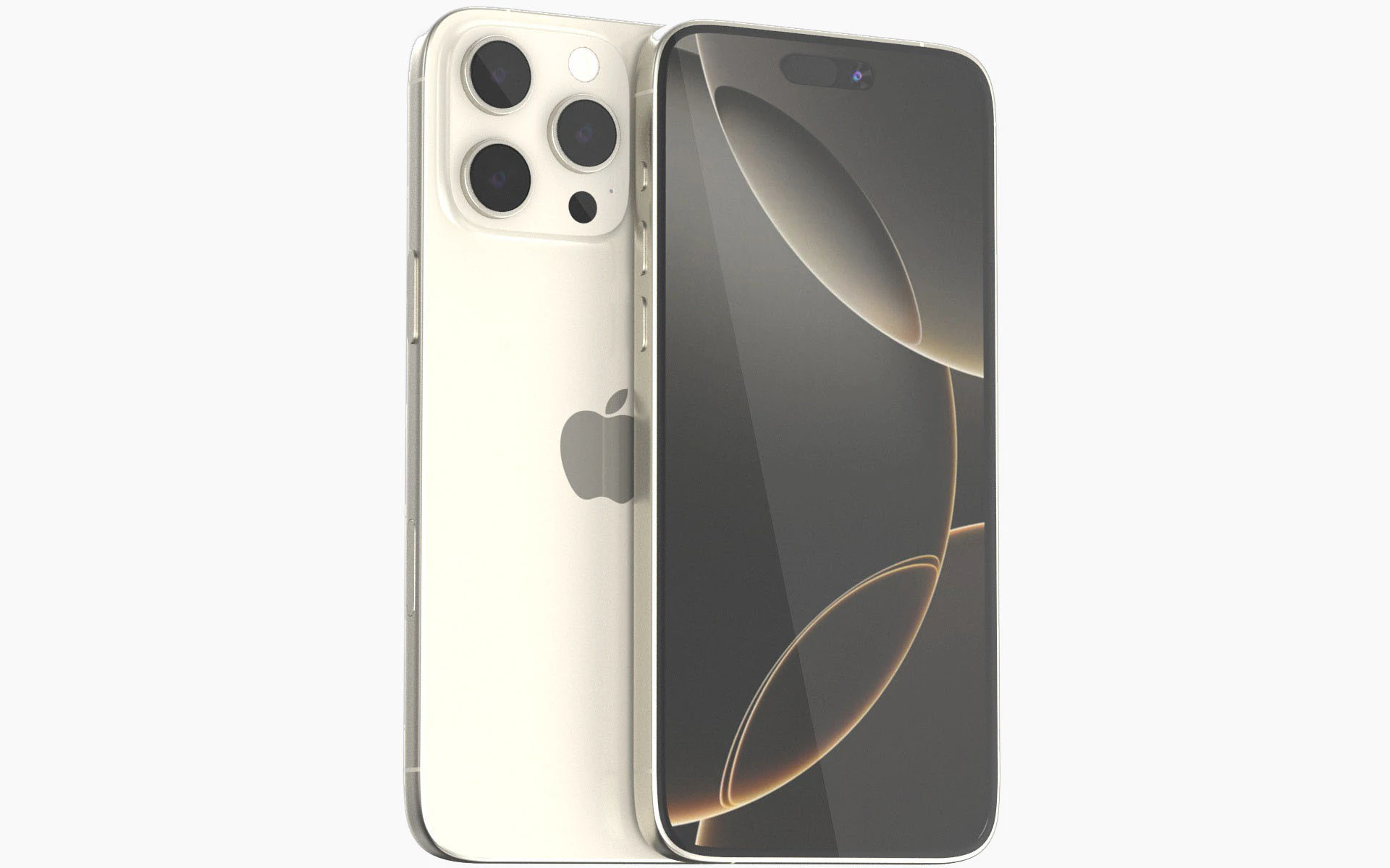 Apple iphone 16 pro max Natural titanium 3D Model .c4d .max .obj .3ds .fbx .stl .blend