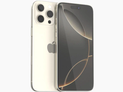 Apple iphone 16 pro max Tit&acirc;nio natural Modelo 3D