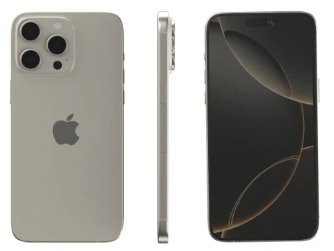 Apple iphone 16 pro max Natural titanium 3D Model