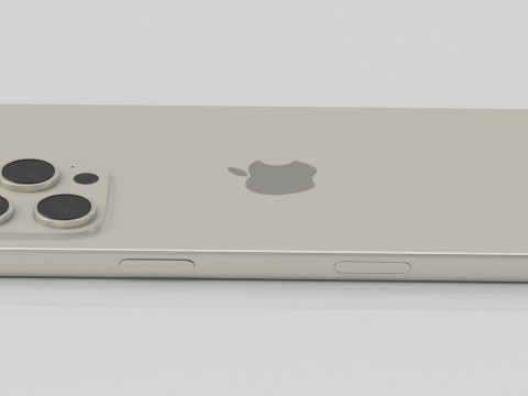Apple iphone 16 pro max Natural titanium 3D Модель