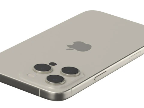 Apple iphone 16 pro max Natural titanium 3D Model