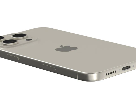 Apple iphone 16 pro max Natural titanium 3D Model