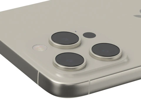Apple iphone 16 pro max Natural titanium 3D Model