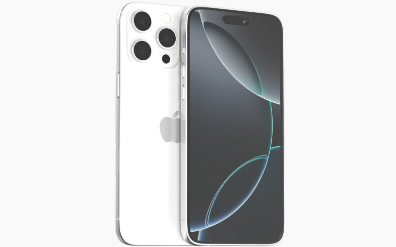 Apple iphone 16 pro max white Model 3D .c4d .max .obj .3ds .fbx .stl .blend