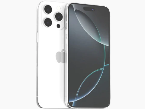 Apple iphone 16 pro max branco Modelo 3D