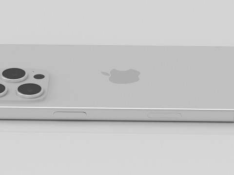 Apple iphone 16 pro max white Model 3D