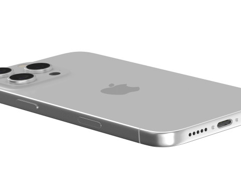 Apple iphone 16 pro max white Model 3D