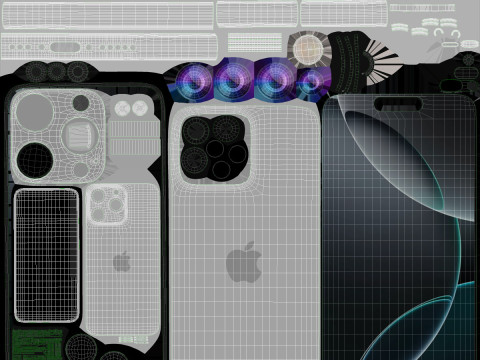 Apple iphone 16 pro max All colors 3Dモデル