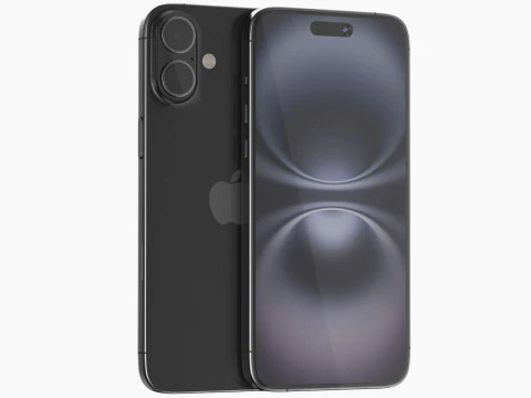 Apple iPhone 16 mais preto Modelo 3D