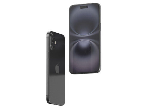 Apple iPhone 16 plus black 3D Модель