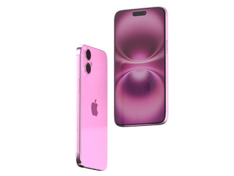 Apple iPhone 16 plus pink 3D Model