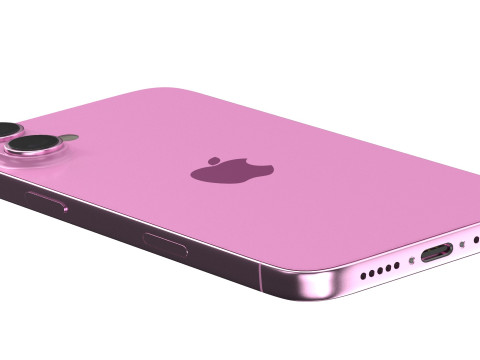 Apple iPhone 16 plus pink 3D Model