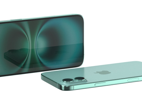 Apple iPhone 16 plus teal 3Dモデル