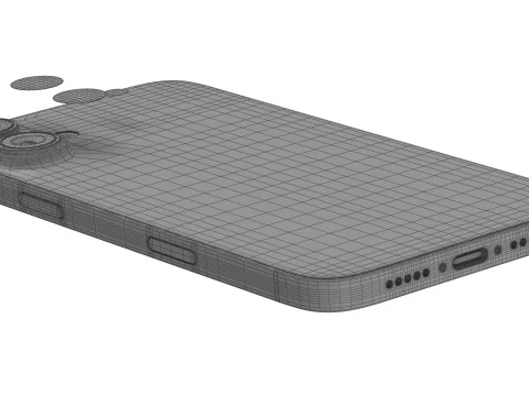 Apple iPhone 16 plus teal 3D Model