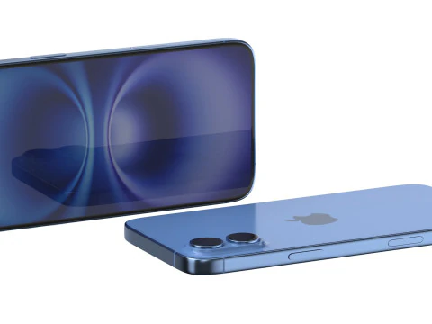 Apple iPhone 16 plus Ultramarine 3D Model