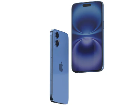 Apple iPhone 16 plus Ultramarine 3D Model