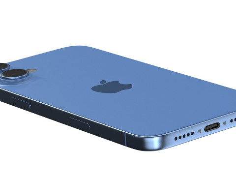 Apple iPhone 16 plus Ultramarine Modelo 3D