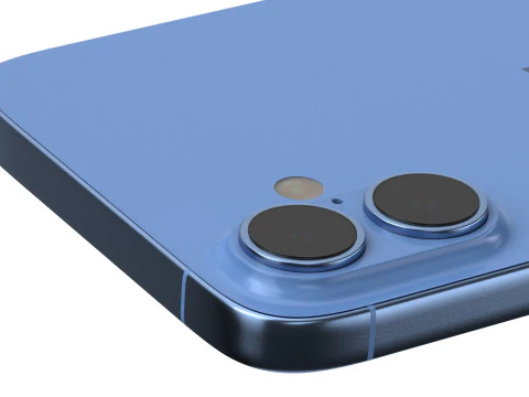 Apple iPhone 16 plus Ultramarine 3D Model