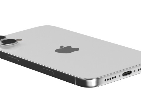 Apple iPhone 16 plus white 3D Model