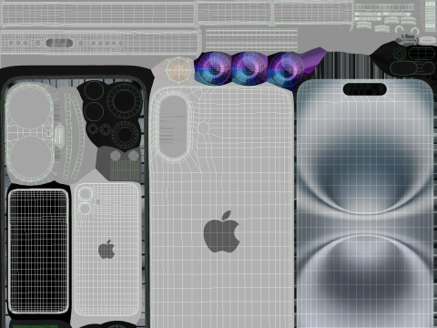 Apple iPhone 16 plus white 3D Model