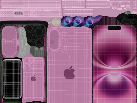 Apple iPhone 16 plus All colors Modelo 3D