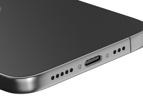 Apple iPhone 16 black Modèle 3D