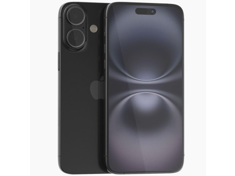 Apple iPhone 16 black Modèle 3D